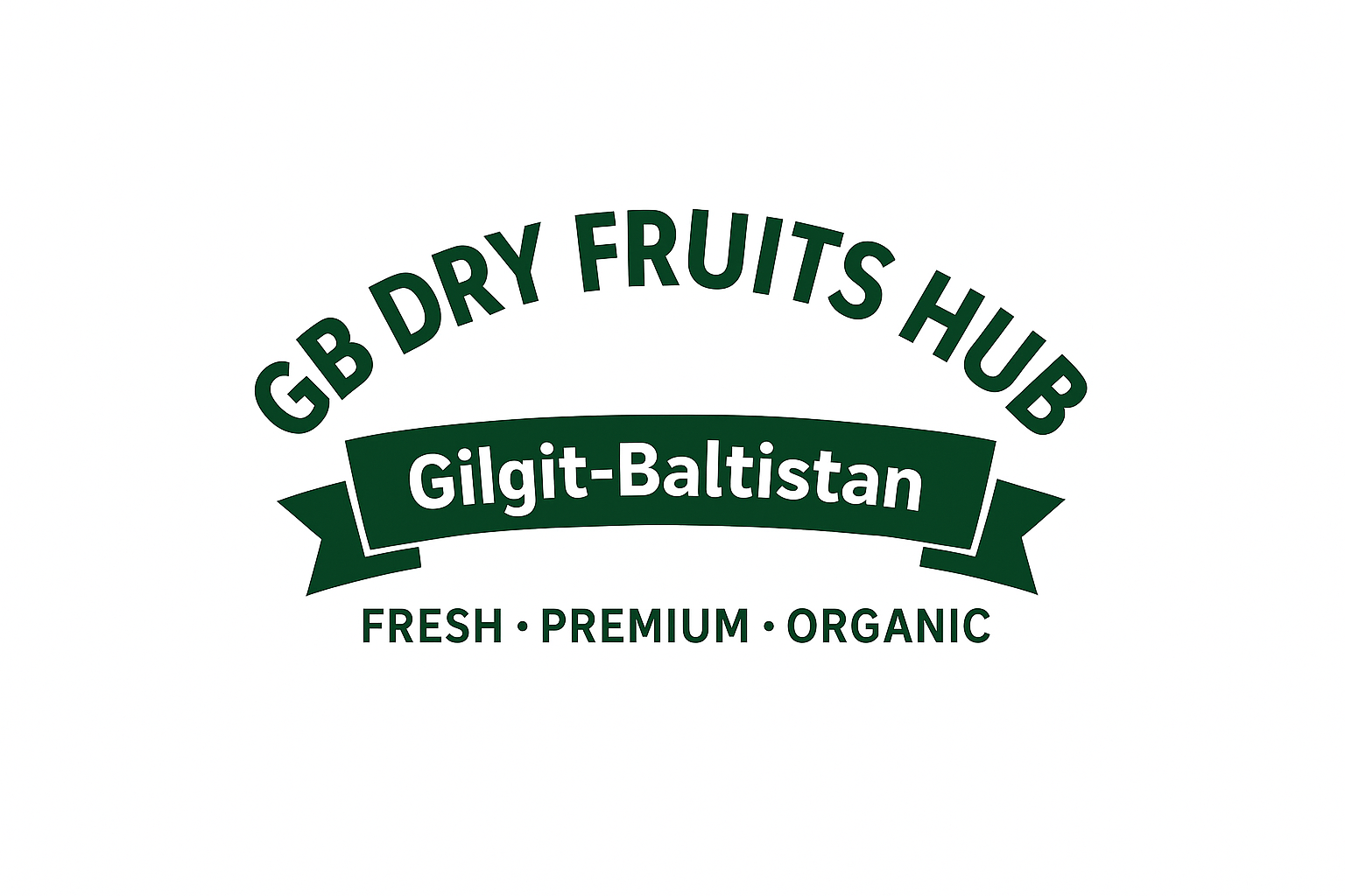 GB Dry Fruits Hub Logo featuring nuts and Gilgit-Baltistan banner